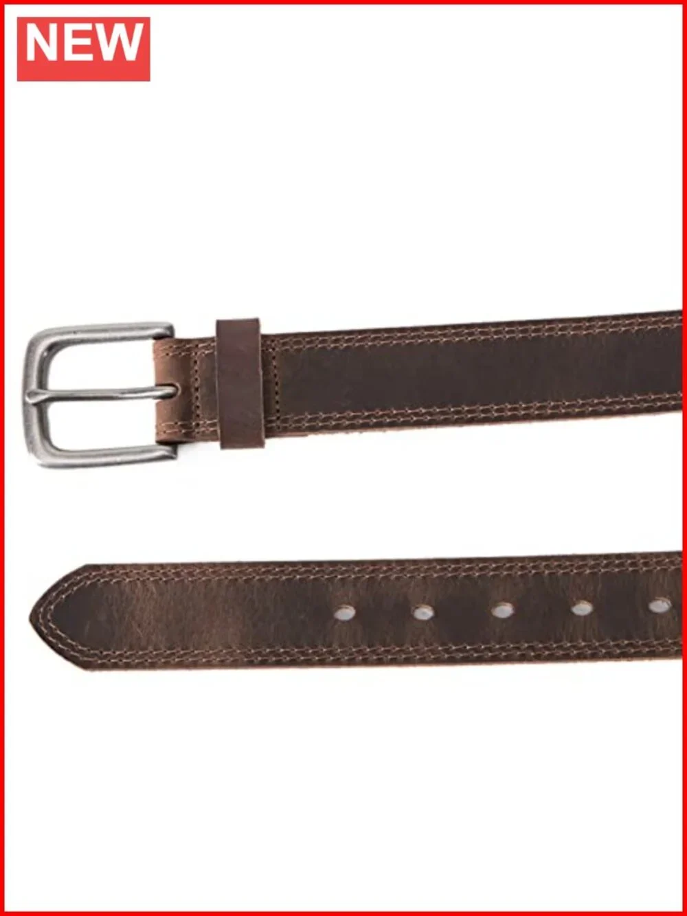 Men's Full Grain Leather Casual Every Day Jean Belt w/ Gift Box